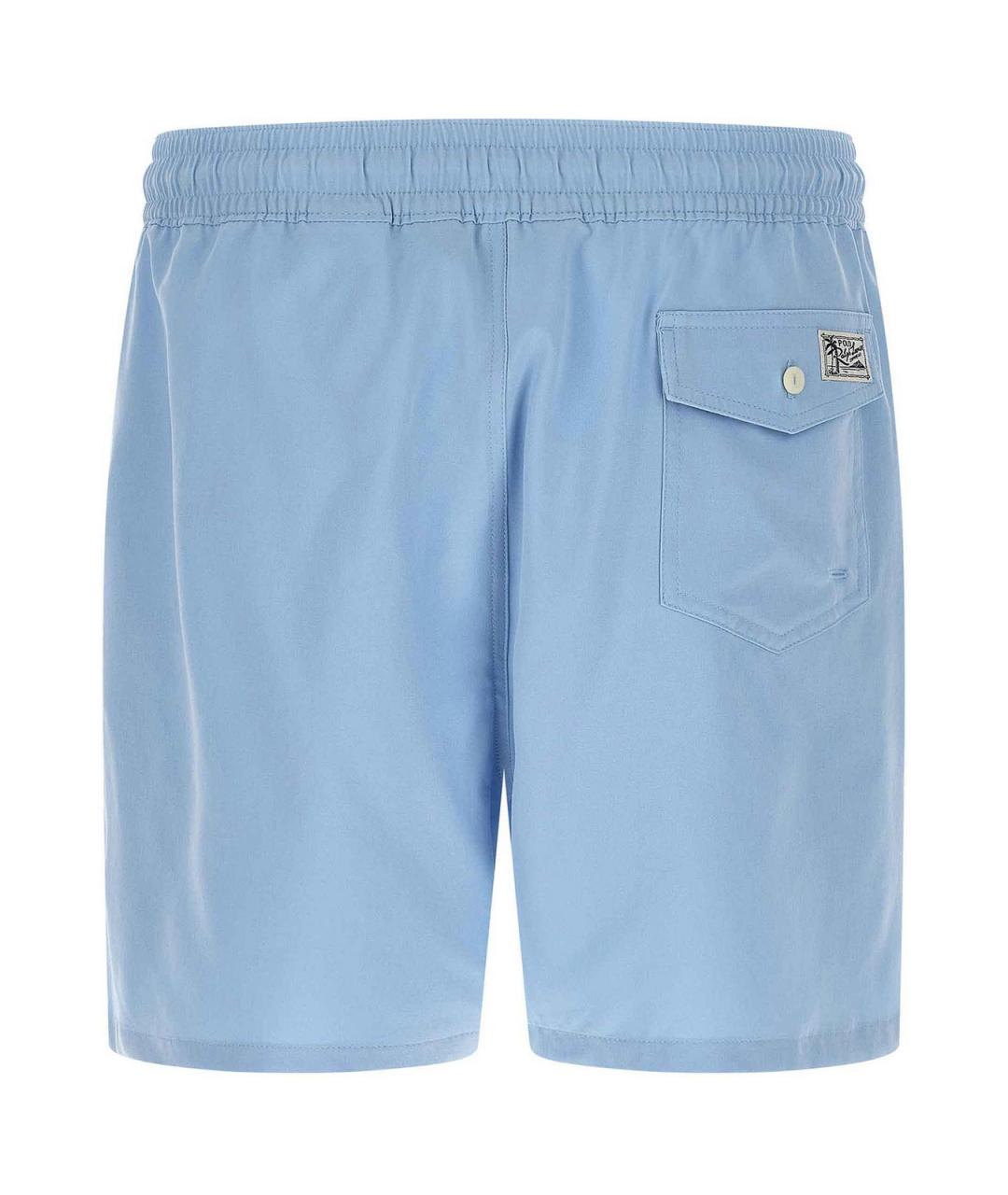 POLO RALPH LAUREN Синие полиэстеровые плавки, фото 2