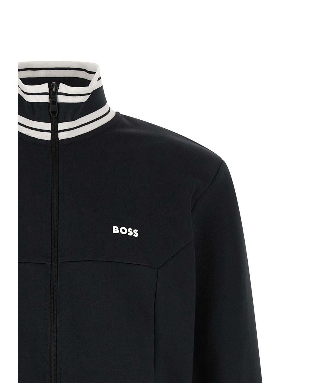 HUGO BOSS Синий хлопковый джемпер / свитер, фото 3