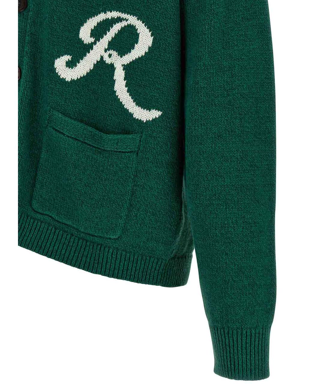 POLO RALPH LAUREN Зеленый хлопковый кардиган, фото 4
