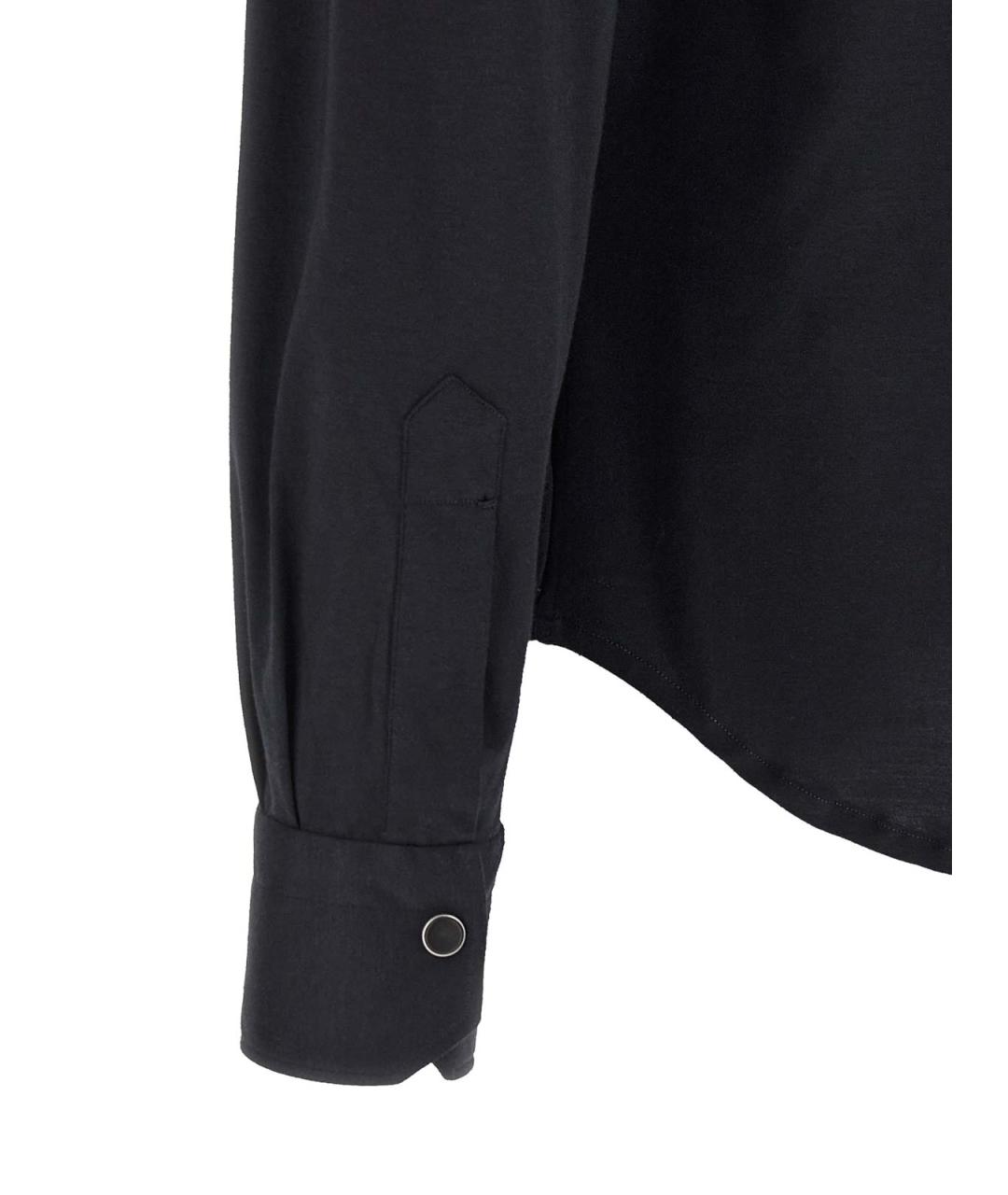 KITON Синяя хлопковая классическая рубашка, фото 4