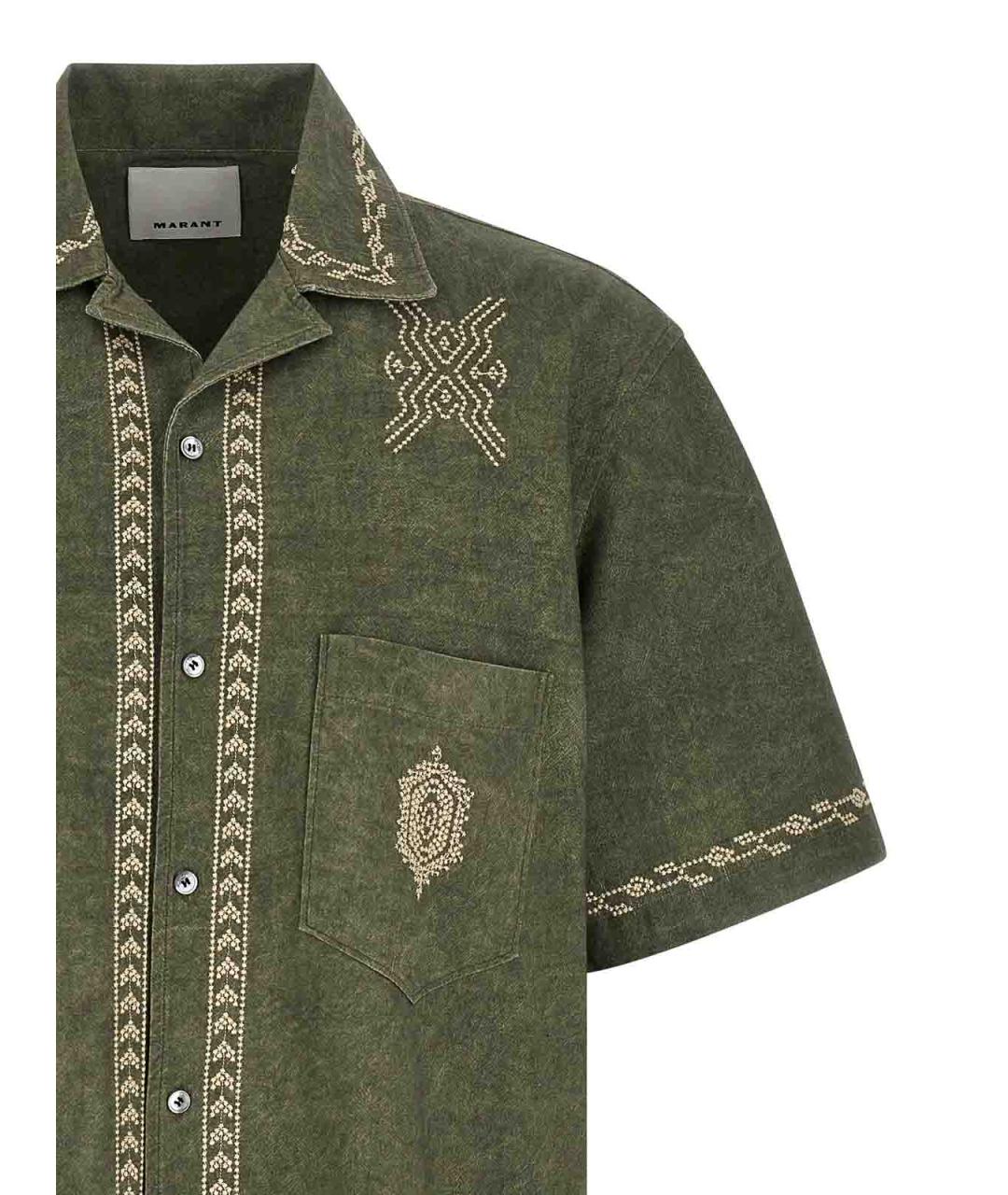 ISABEL MARANT Зеленая хлопковая кэжуал рубашка, фото 3