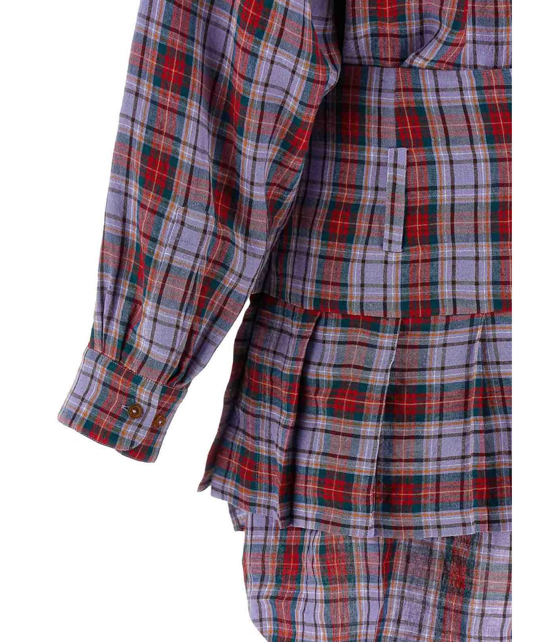 VIVIENNE WESTWOOD Мульти льняное повседневное платье, фото 4