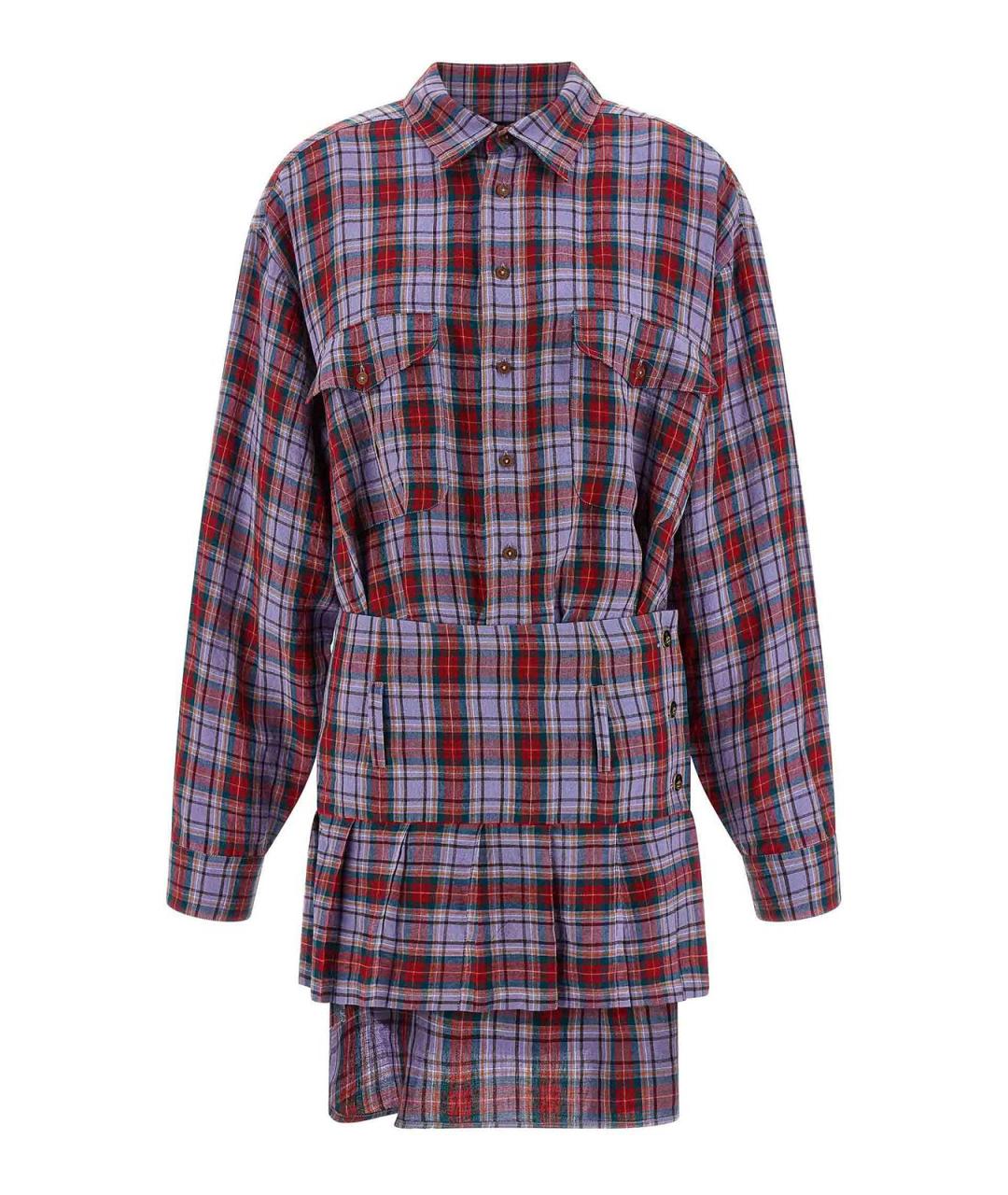 VIVIENNE WESTWOOD Мульти льняное повседневное платье, фото 1