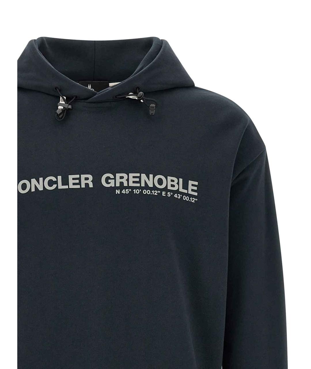 MONCLER Темно-синий хлопковый джемпер / свитер, фото 3
