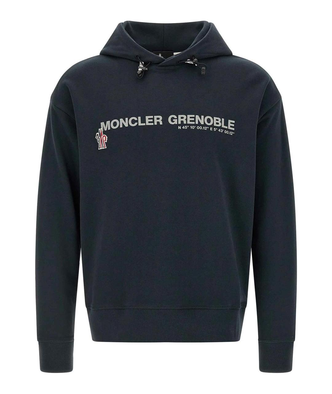 MONCLER Темно-синий хлопковый джемпер / свитер, фото 1