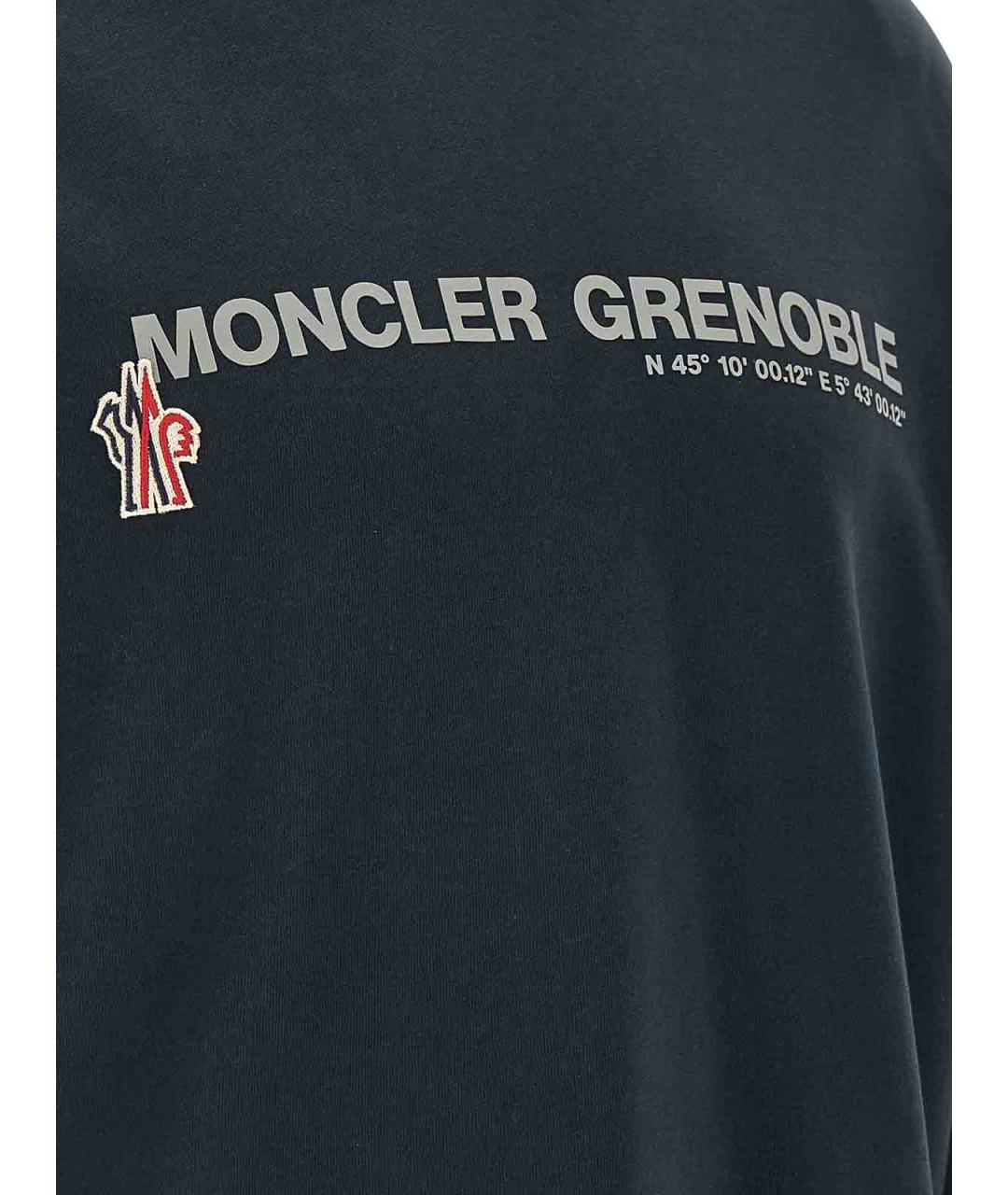 MONCLER Темно-синий хлопковый джемпер / свитер, фото 5