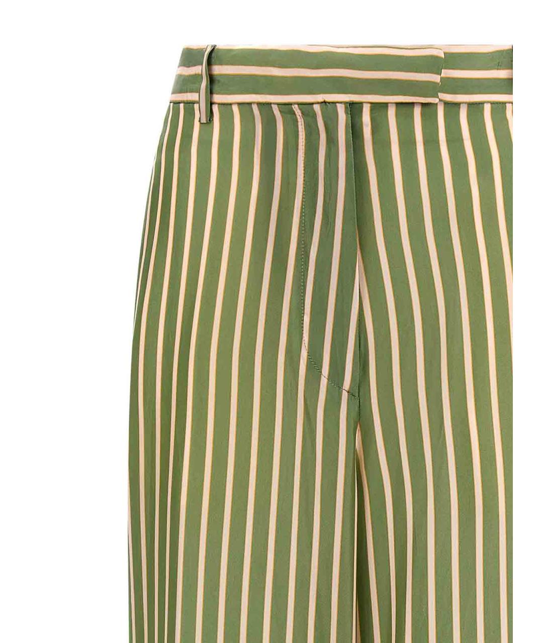 DRIES VAN NOTEN Зеленые вискозные брюки широкие, фото 3