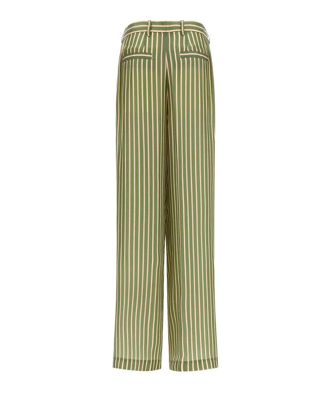 DRIES VAN NOTEN Зеленые вискозные брюки широкие, фото 2