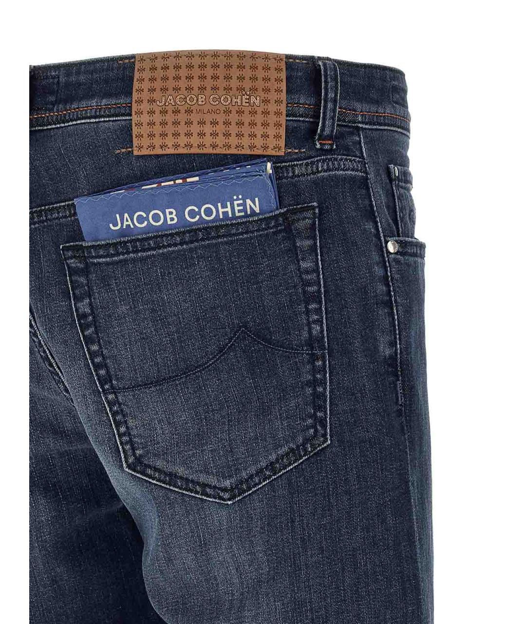 JACOB COHEN Синие хлопковые прямые джинсы, фото 4