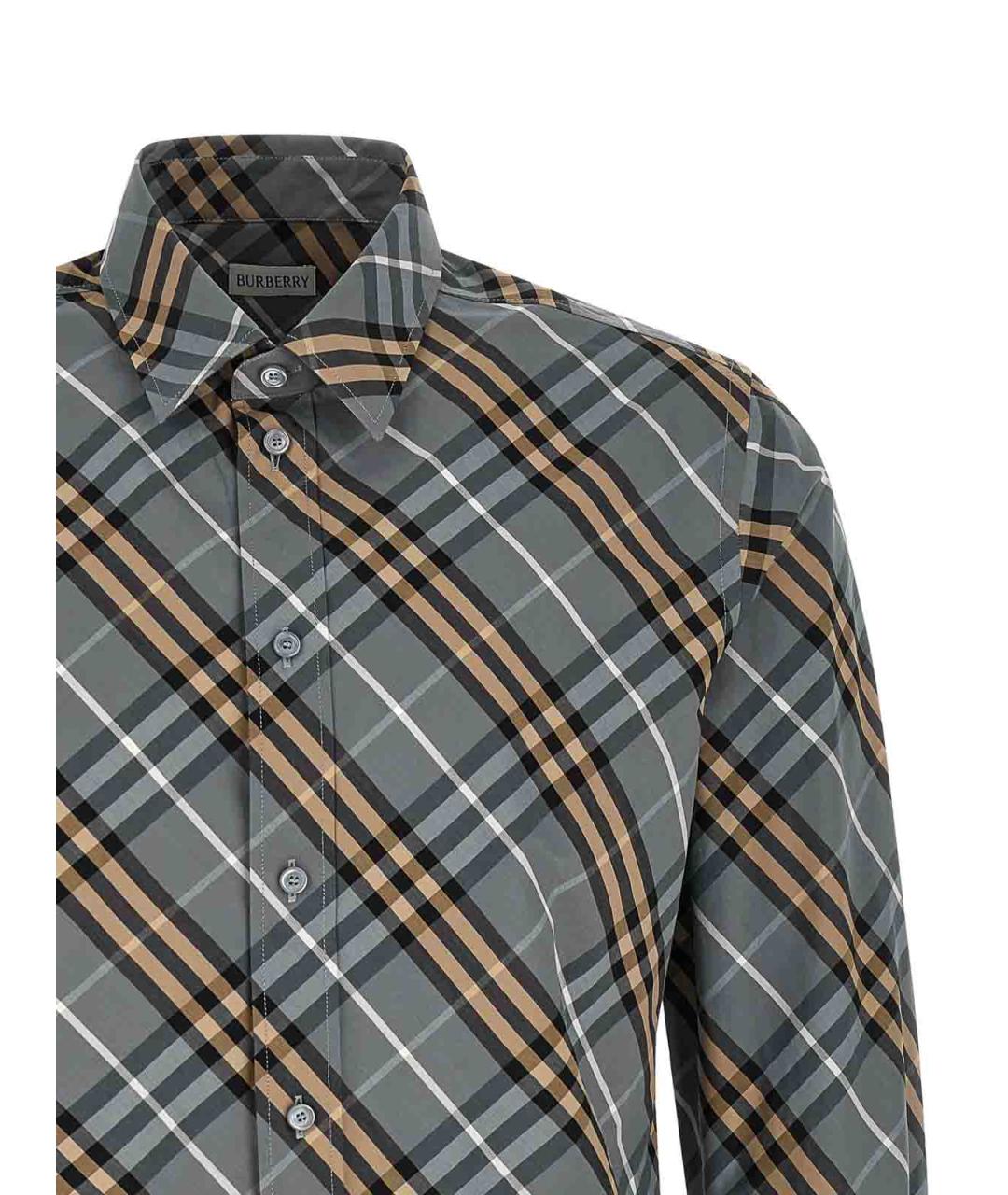 BURBERRY Мульти хлопковая кэжуал рубашка, фото 3