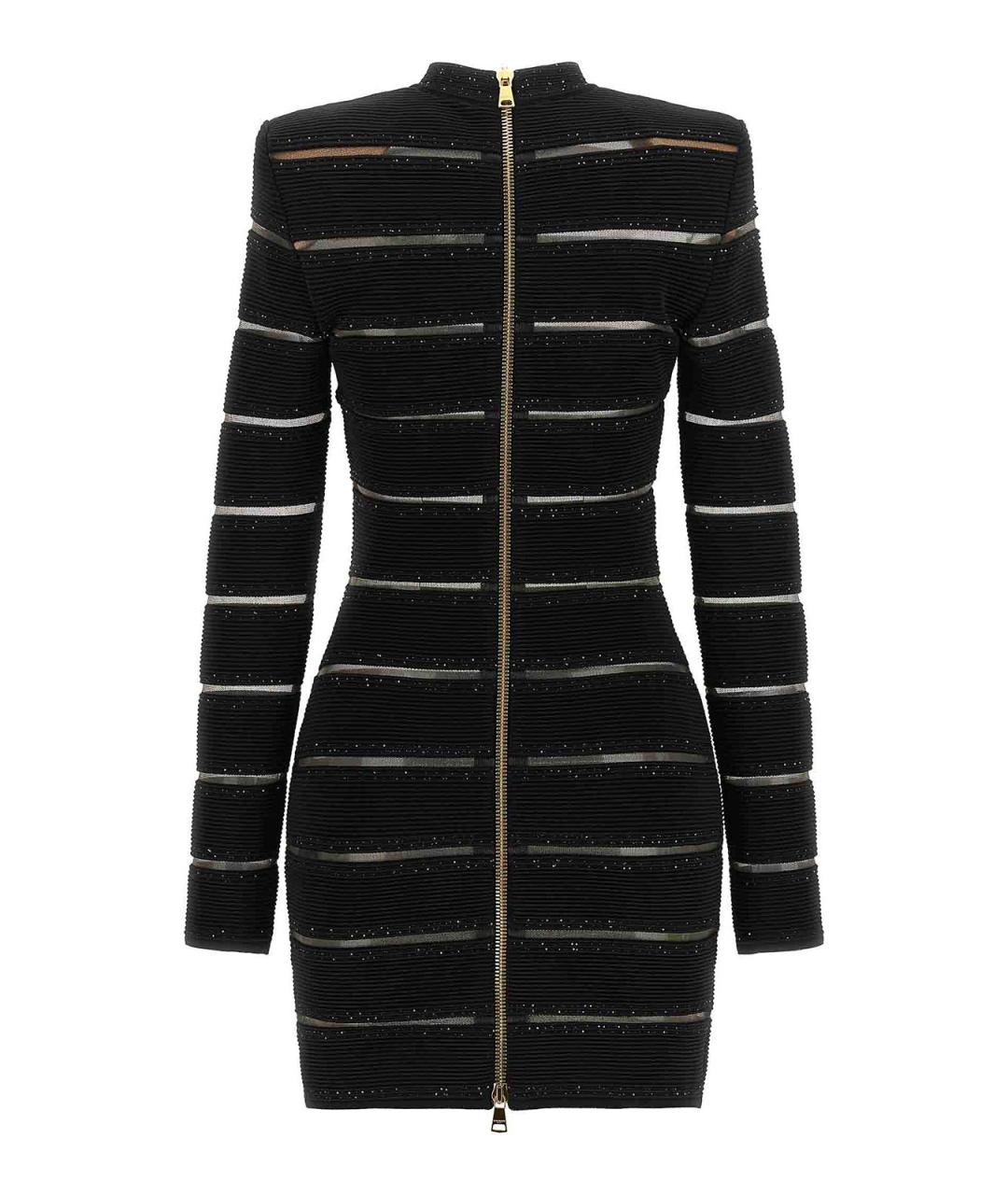 BALMAIN Черное вискозное повседневное платье, фото 2
