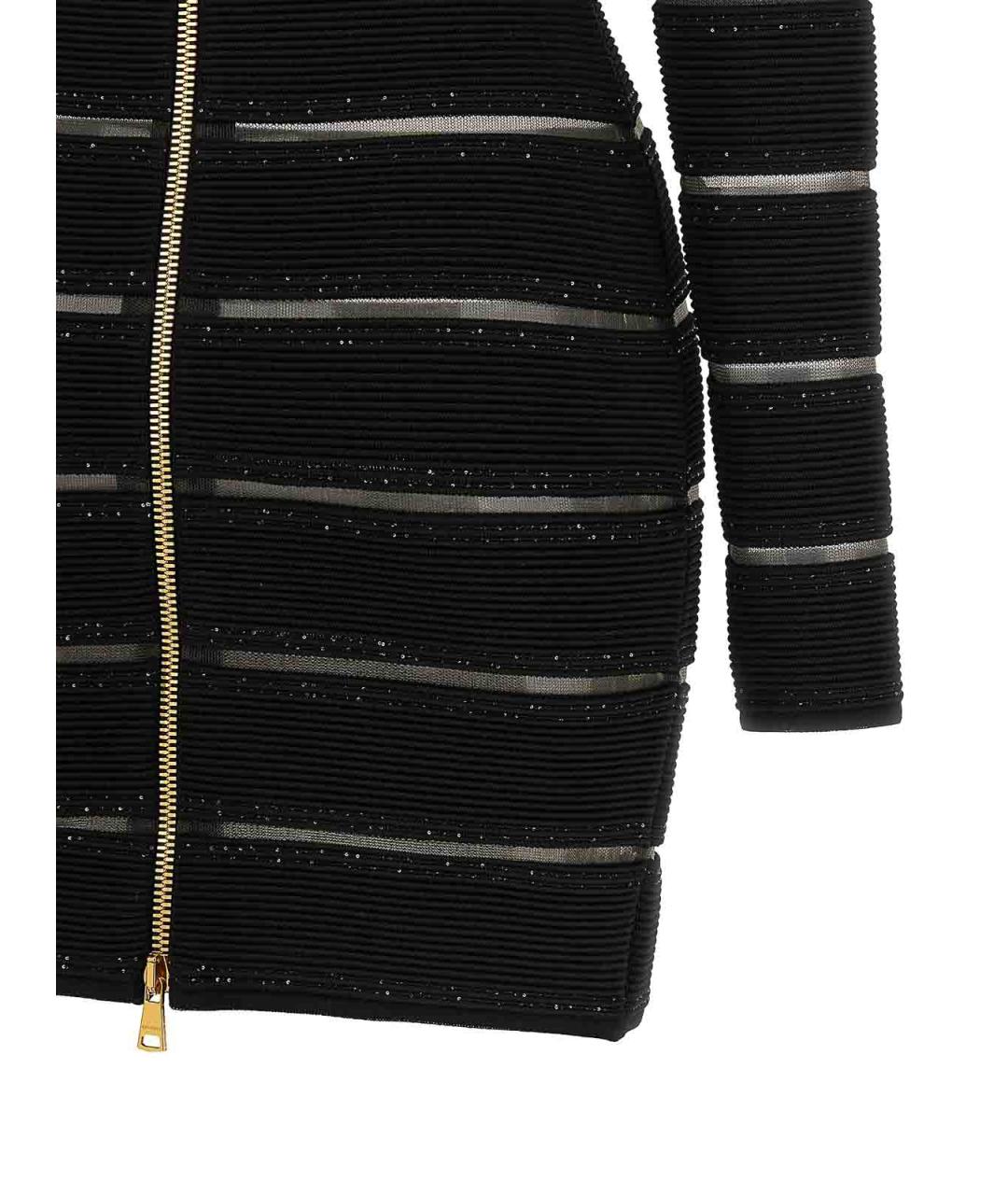 BALMAIN Черное вискозное повседневное платье, фото 4