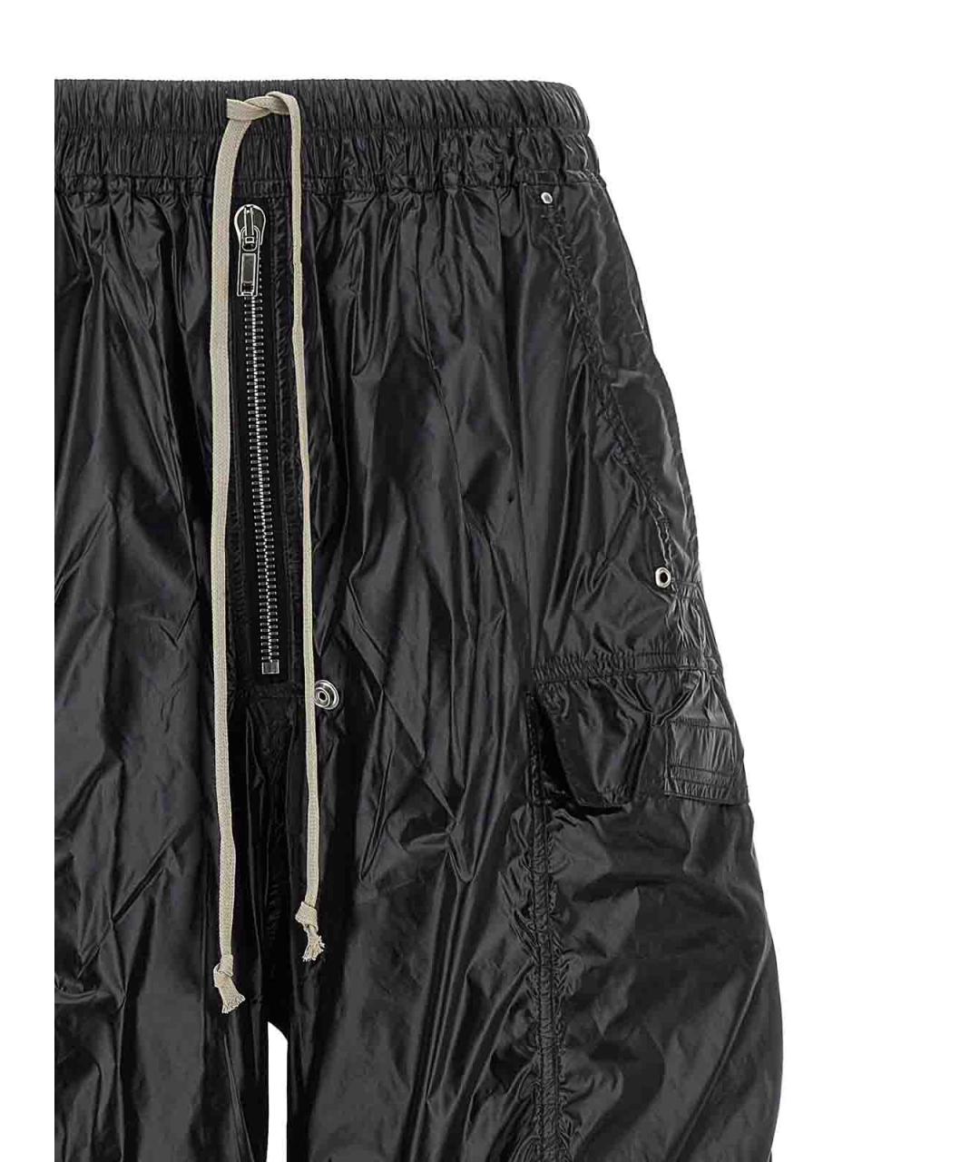 RICK OWENS DRKSHDW Черные полиамидовые брюки широкие, фото 3