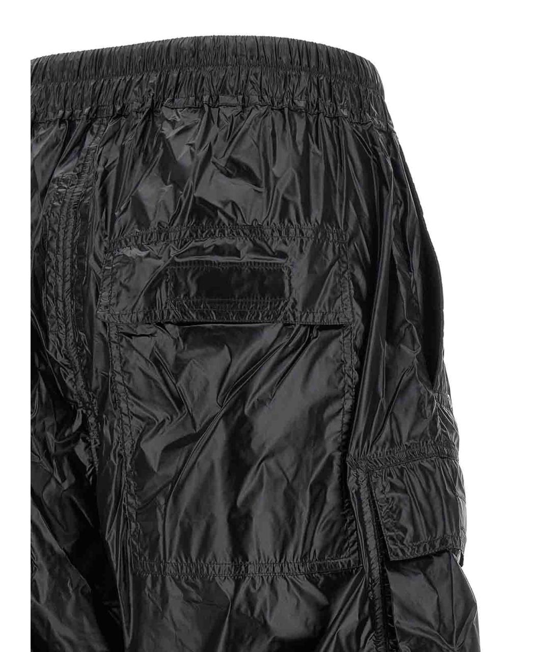 RICK OWENS DRKSHDW Черные полиамидовые брюки широкие, фото 4