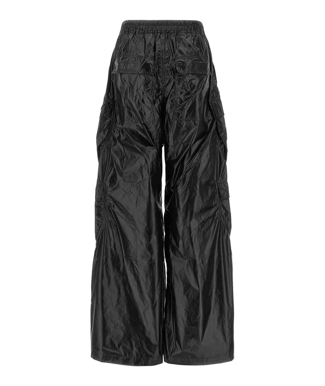 RICK OWENS DRKSHDW Черные полиамидовые брюки широкие, фото 2