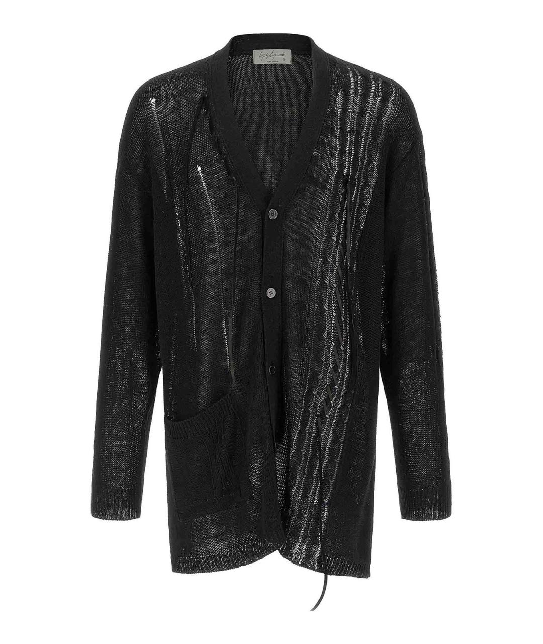 YOHJI YAMAMOTO Черный хлопковый кардиган, фото 1