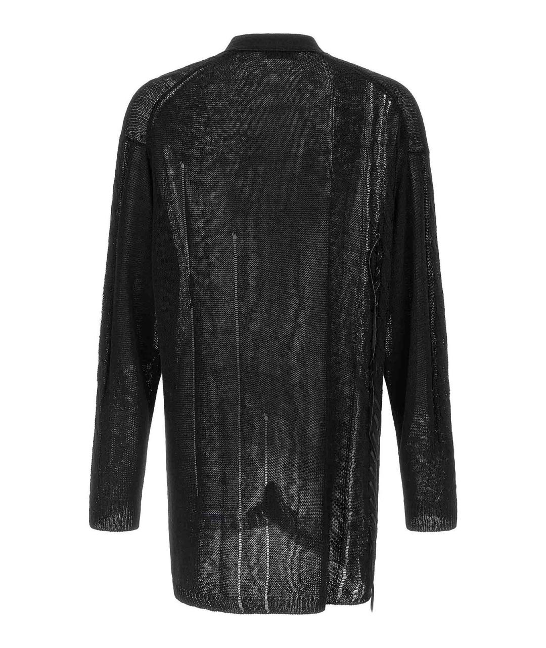 YOHJI YAMAMOTO Черный хлопковый кардиган, фото 2