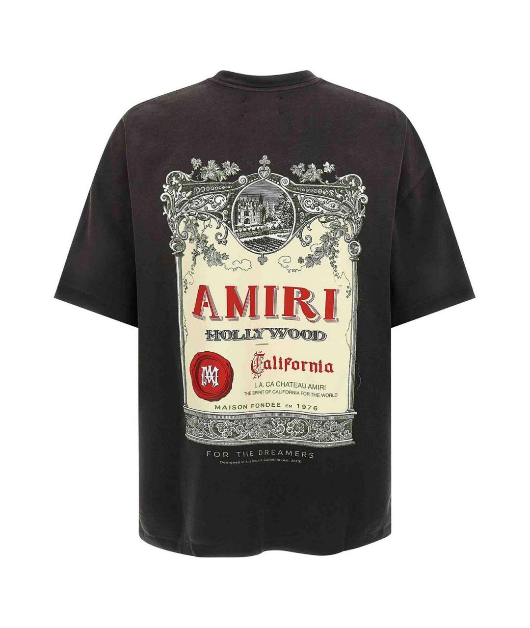 AMIRI Черная хлопковая футболка, фото 2
