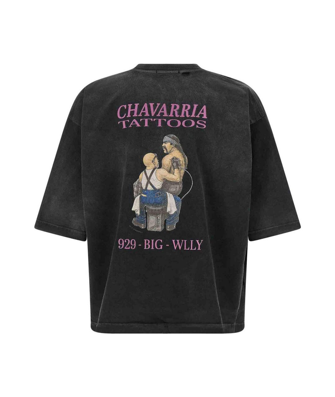WILLY CHAVARRIA Черная хлопковая футболка, фото 2