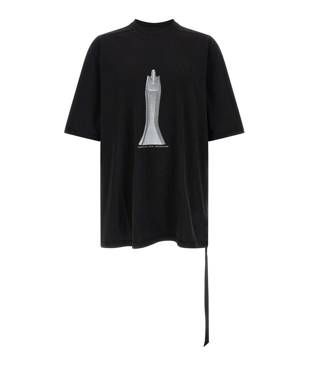 RICK OWENS DRKSHDW Черная хлопковая футболка, фото 1