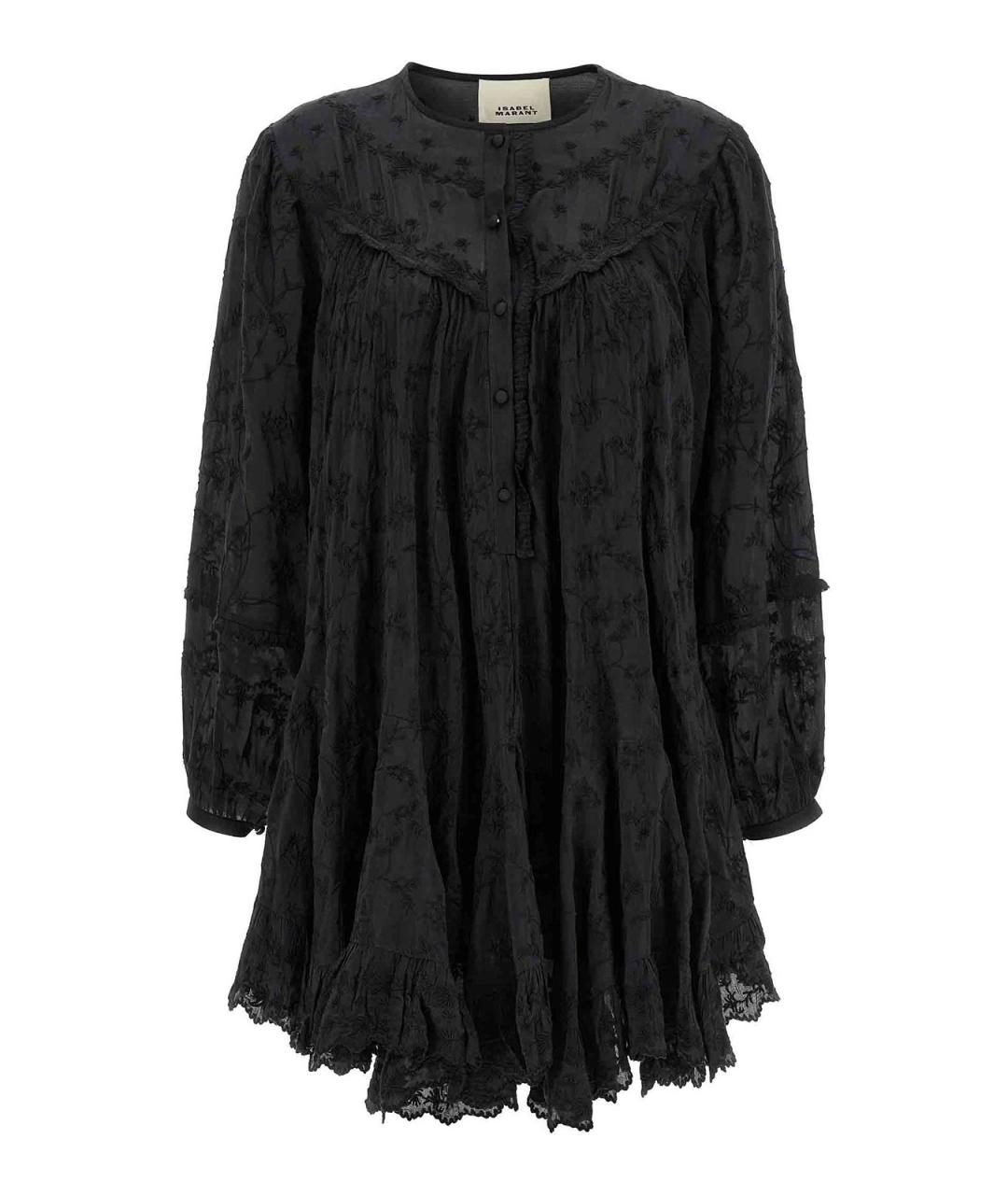 ISABEL MARANT Черное хлопковое повседневное платье, фото 1