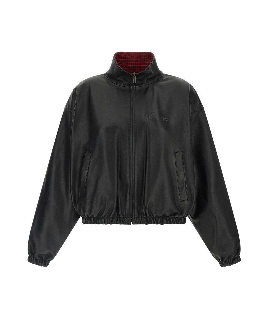 BALENCIAGA Черная кожаная куртка, фото 1