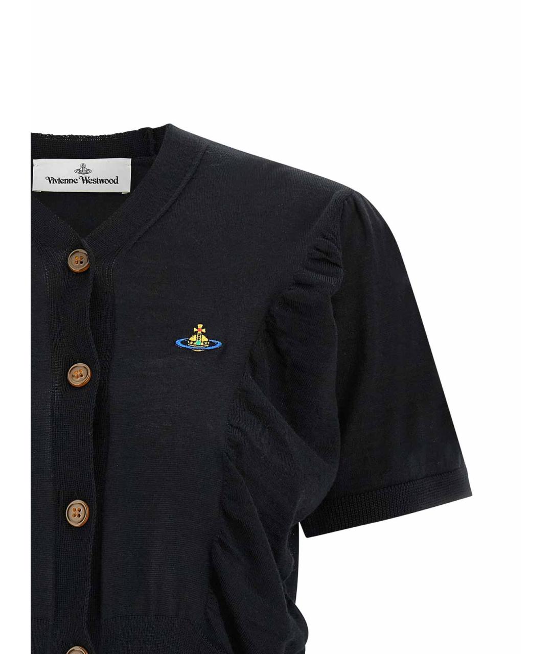 VIVIENNE WESTWOOD Черный шерстяной кардиган, фото 3