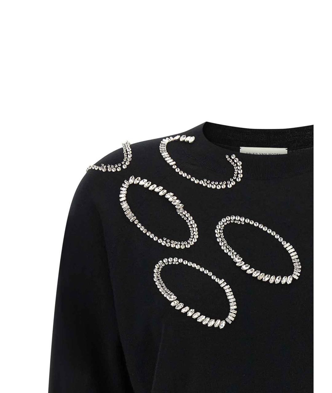 DRIES VAN NOTEN Черный шерстяной джемпер / свитер, фото 3