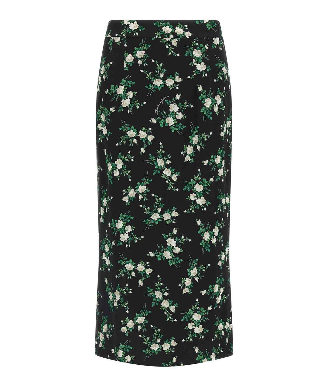 DOLCE&GABBANA Мульти шелковая юбка макси, фото 1
