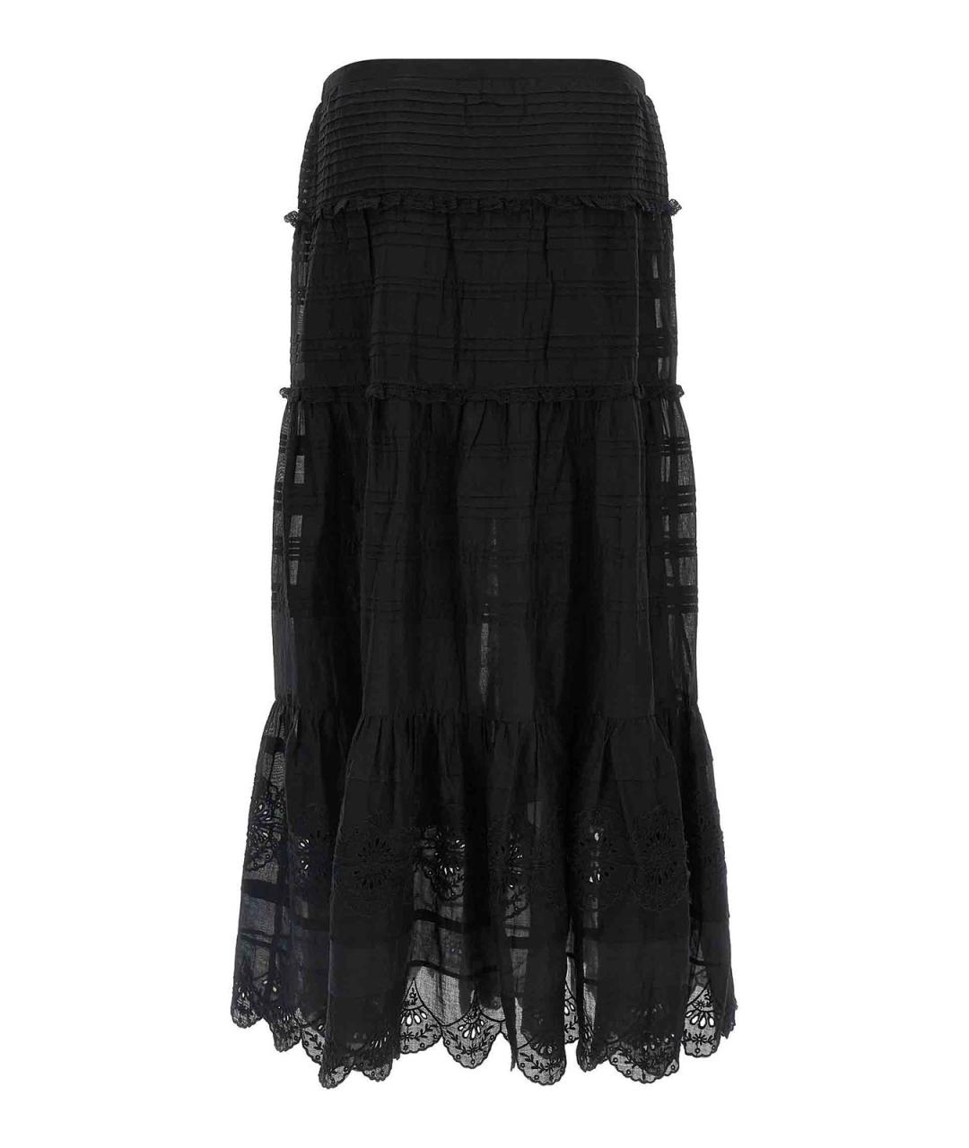 ISABEL MARANT Черная хлопковая юбка макси, фото 2