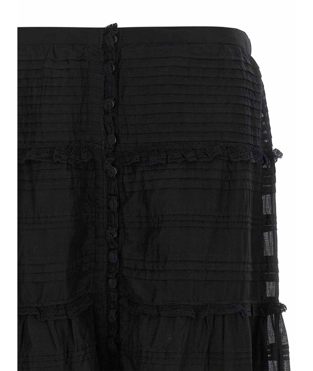 ISABEL MARANT Черная хлопковая юбка макси, фото 3