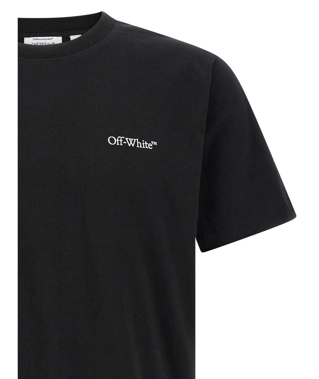 OFF-WHITE Черная хлопковая футболка, фото 3