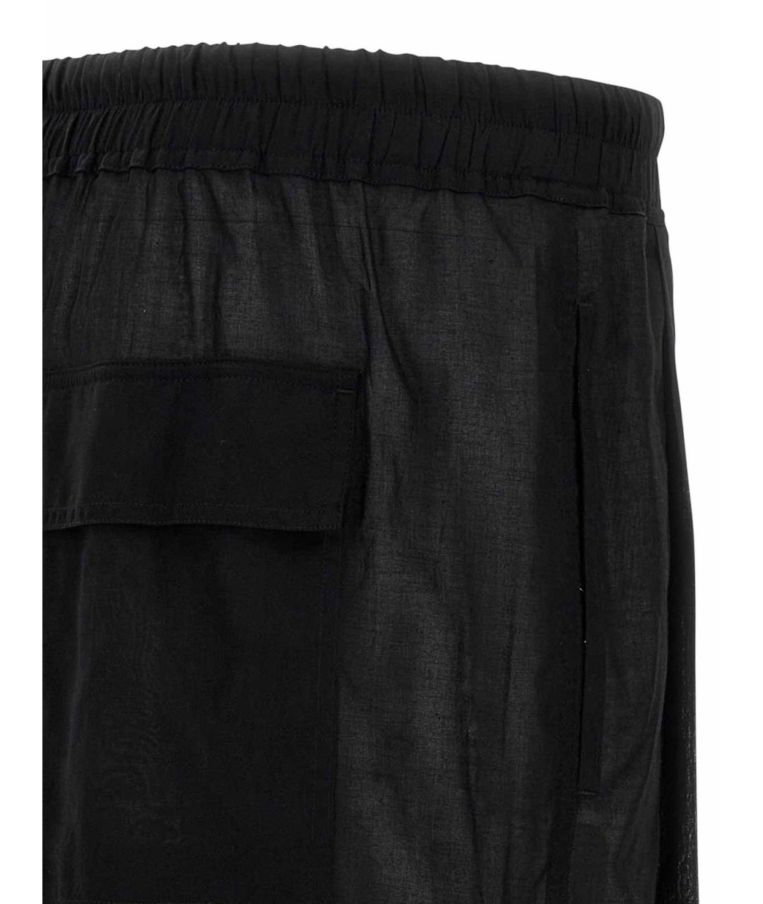 RICK OWENS Черные хлопковые шорты, фото 4