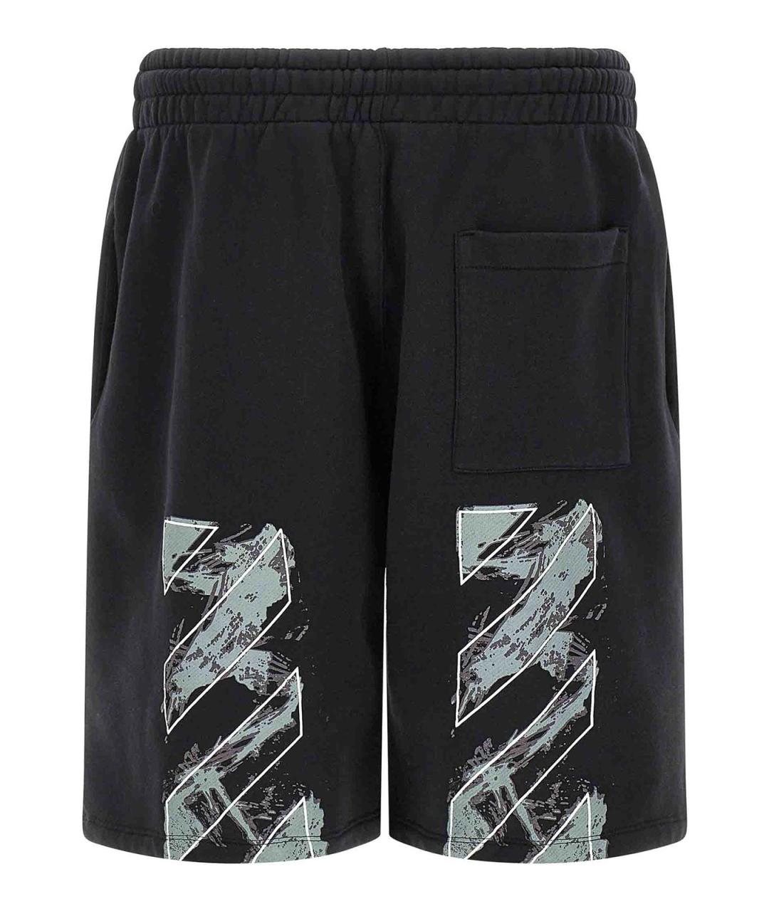 OFF-WHITE Черные хлопковые шорты, фото 2