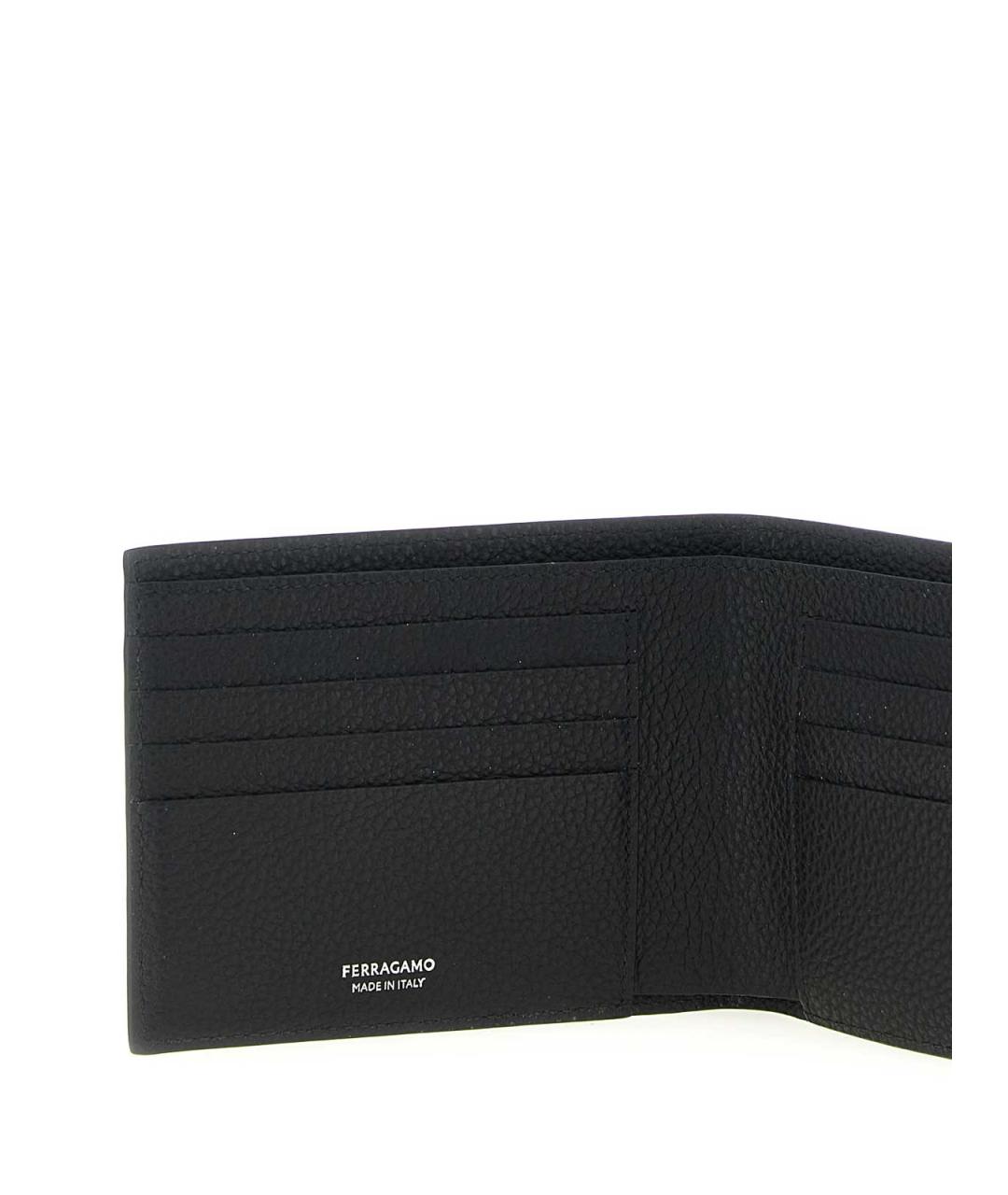 FERRAGAMO Черный кожаный кошелек, фото 3