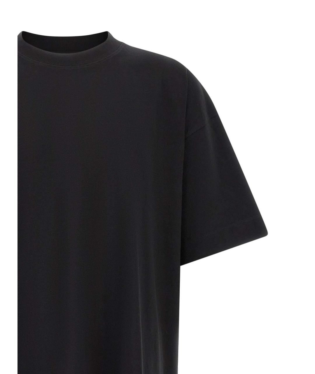 DRIES VAN NOTEN Черная хлопковая футболка, фото 3