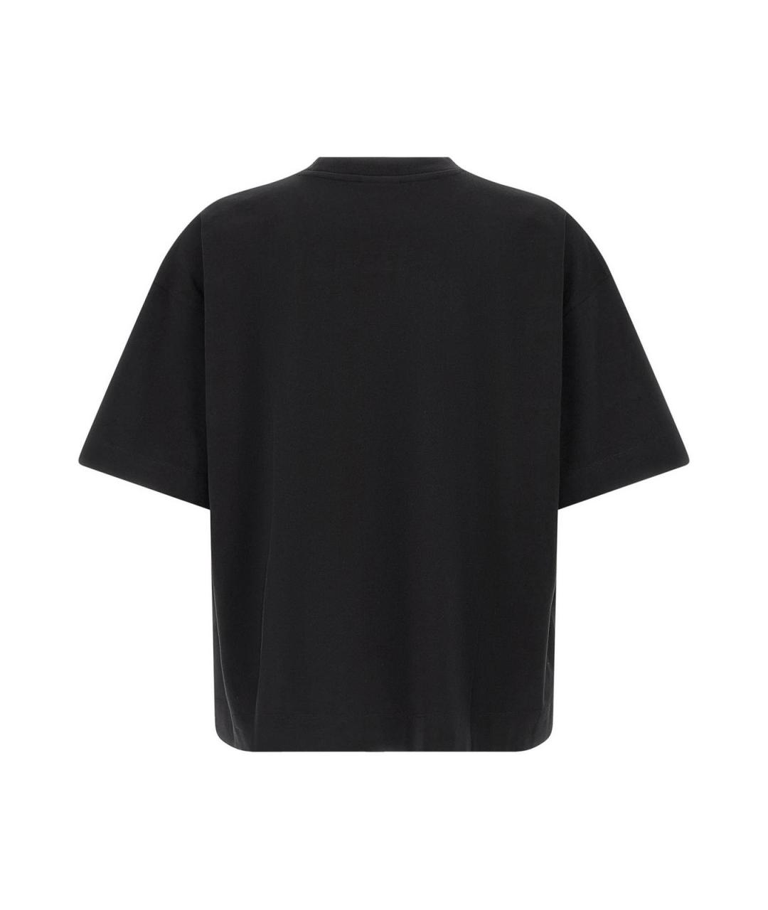 DRIES VAN NOTEN Черная хлопковая футболка, фото 2