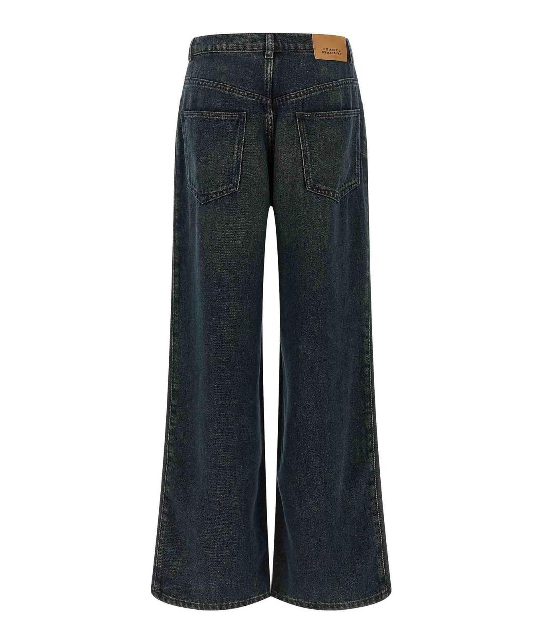 ISABEL MARANT Черные хлопковые прямые джинсы, фото 2