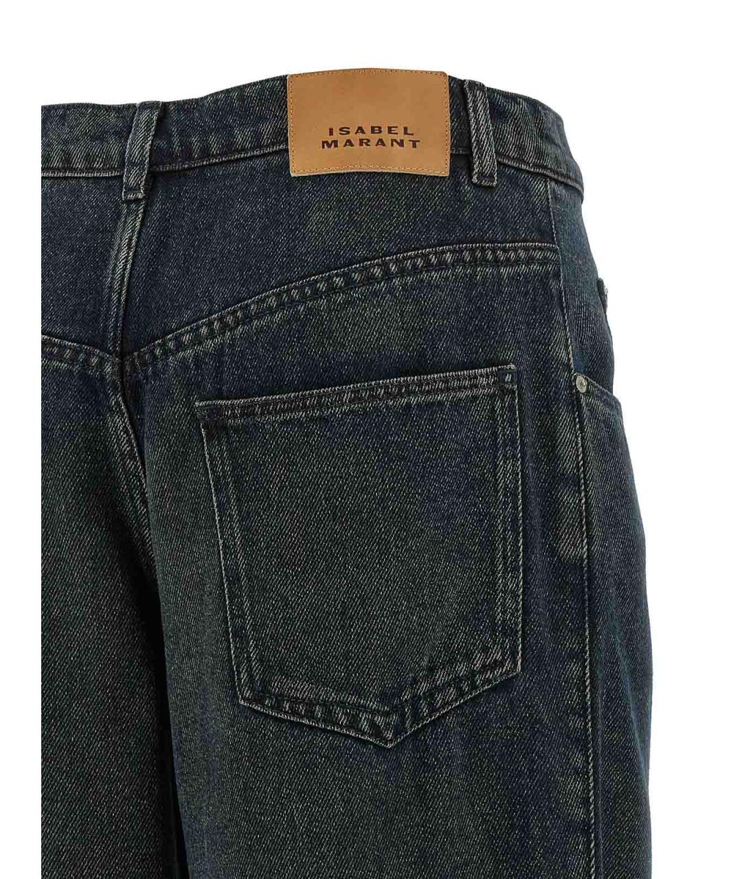 ISABEL MARANT Черные хлопковые прямые джинсы, фото 4