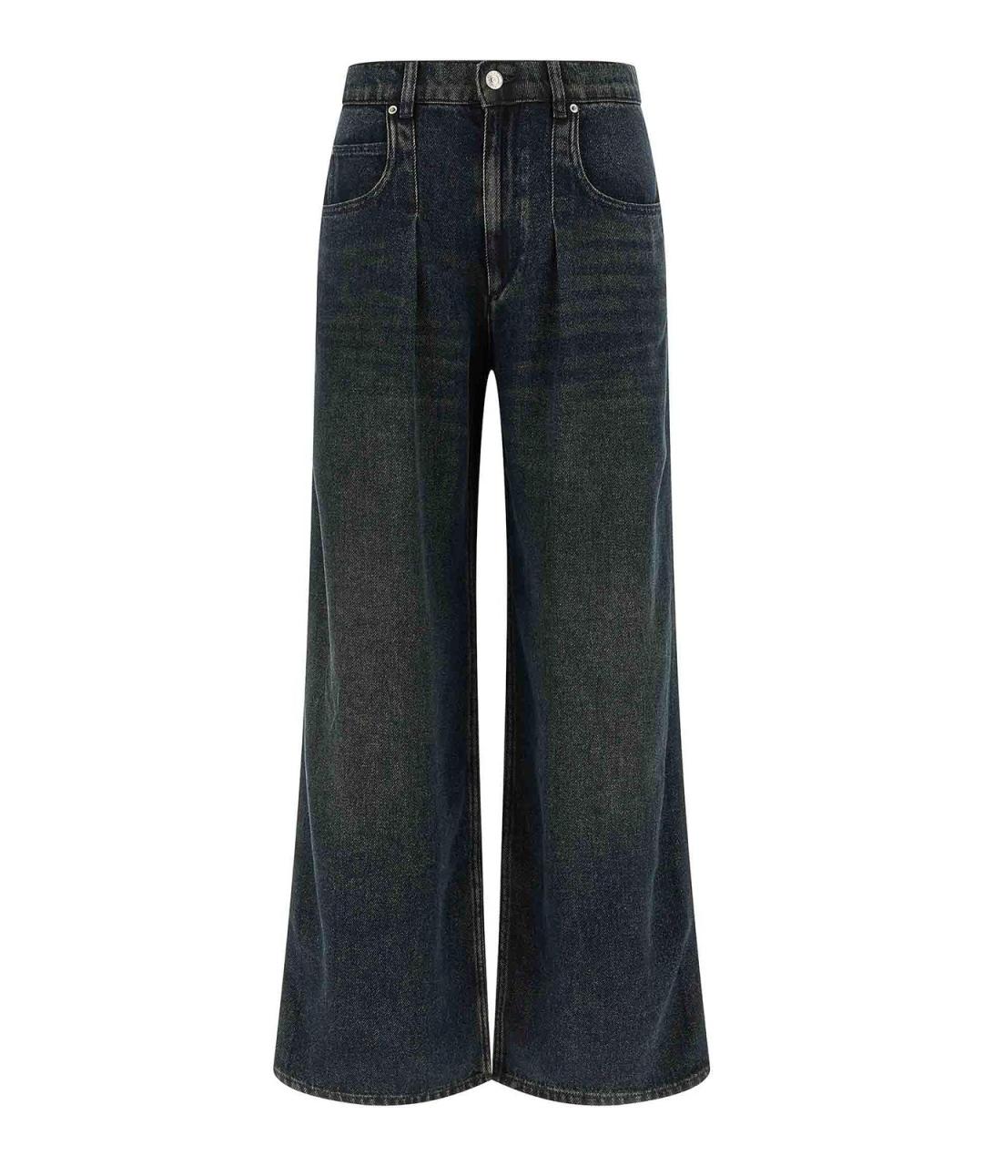 ISABEL MARANT Черные хлопковые прямые джинсы, фото 1