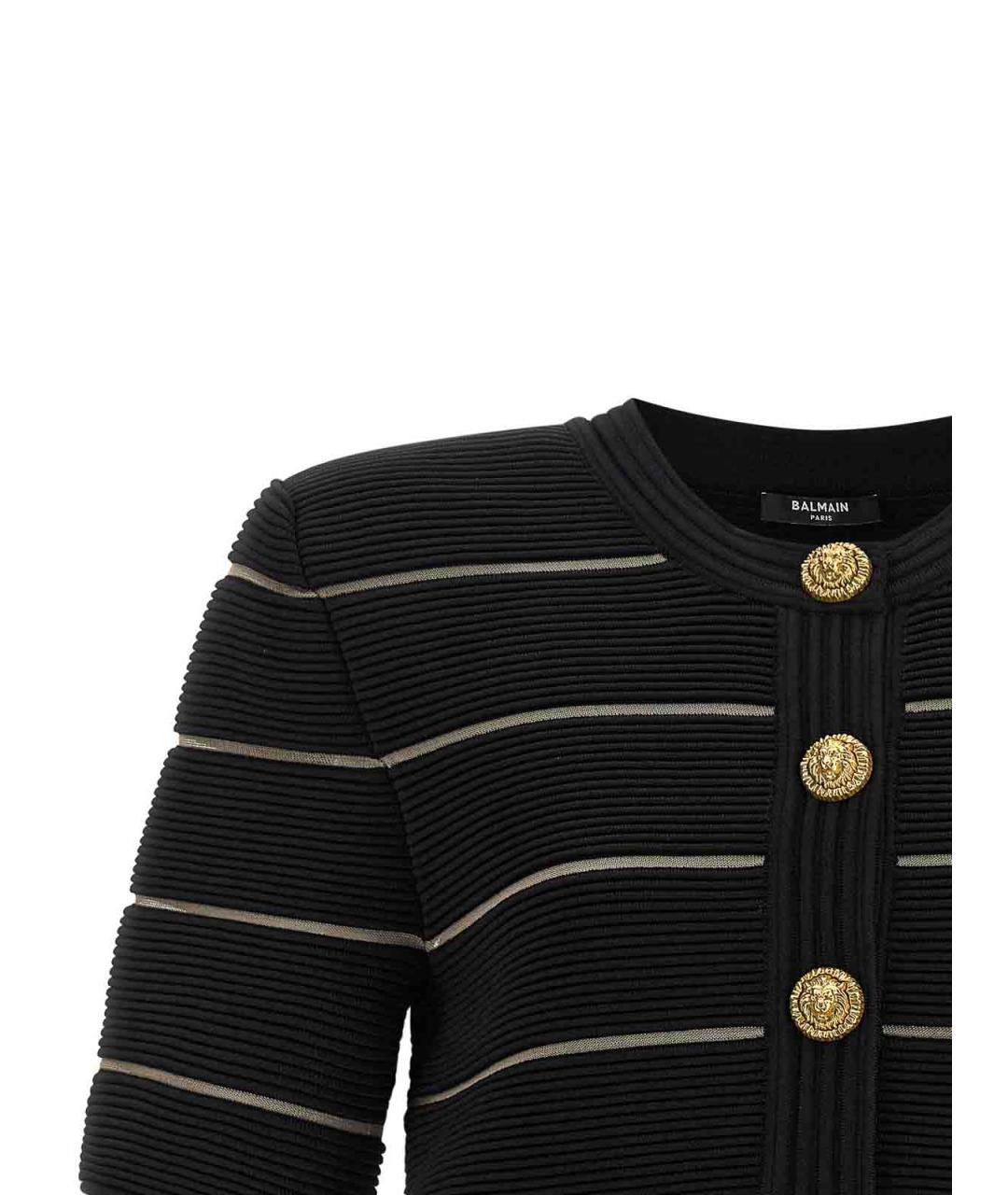 BALMAIN Черный вискозный кардиган, фото 3