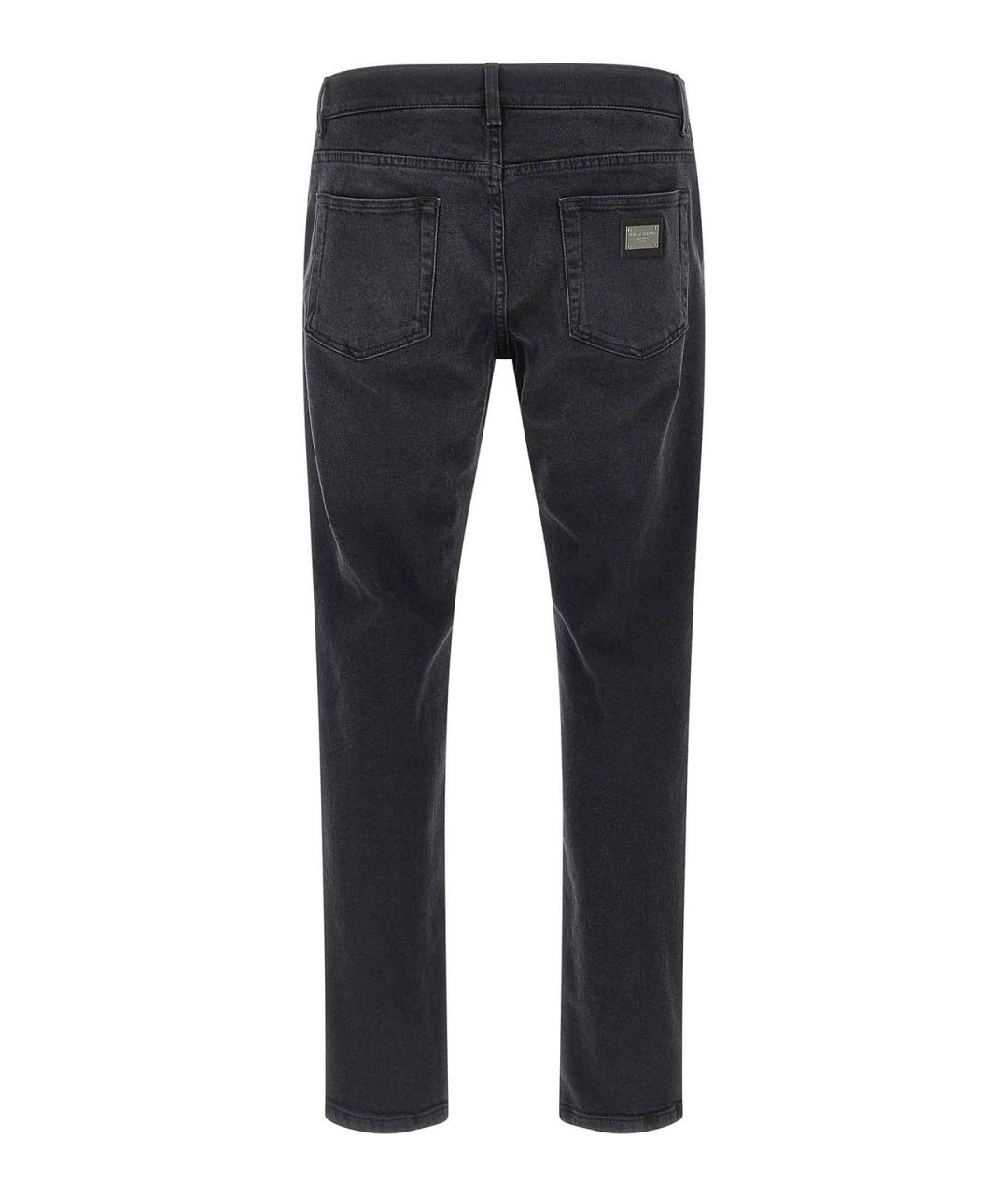 DOLCE&GABBANA Черные хлопковые джинсы скинни, фото 2