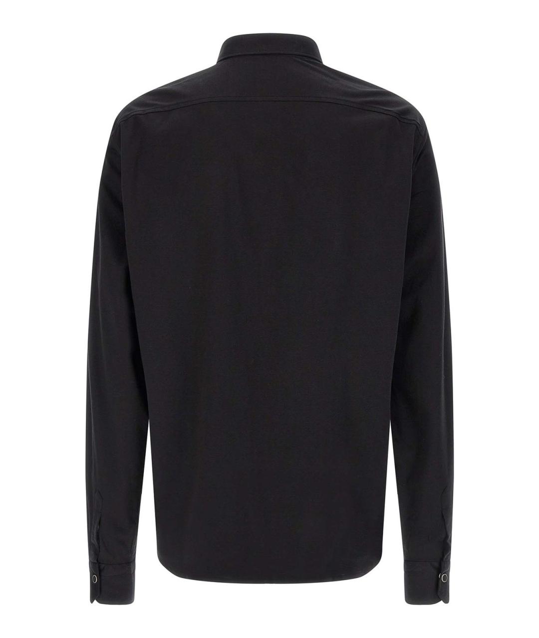 KITON Черная хлопковая классическая рубашка, фото 2