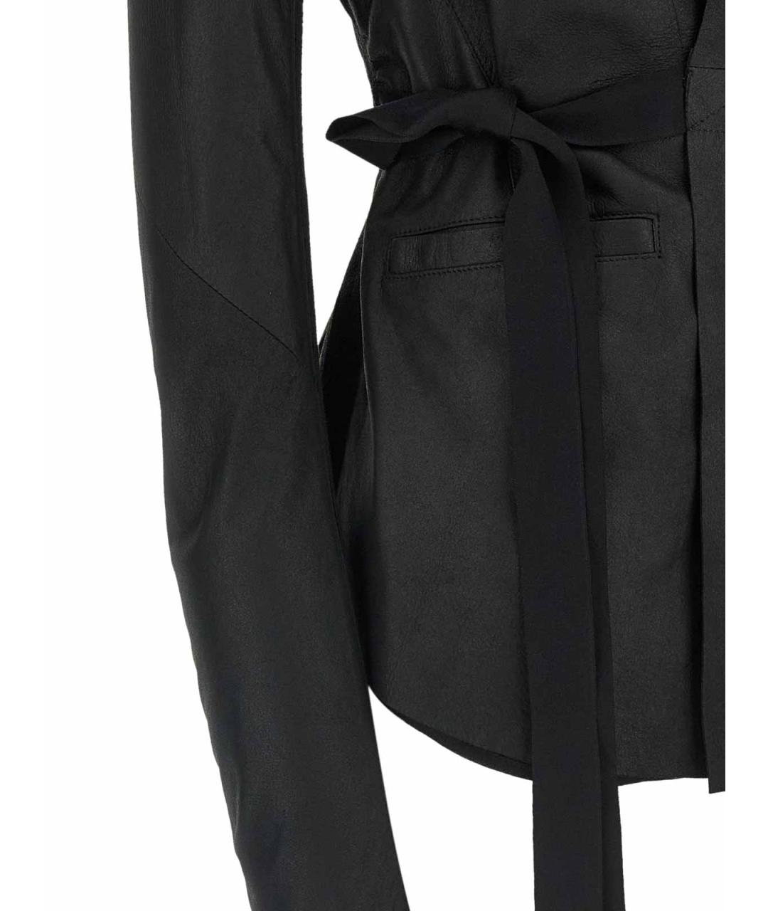 RICK OWENS Черный кожаный жакет/пиджак, фото 4