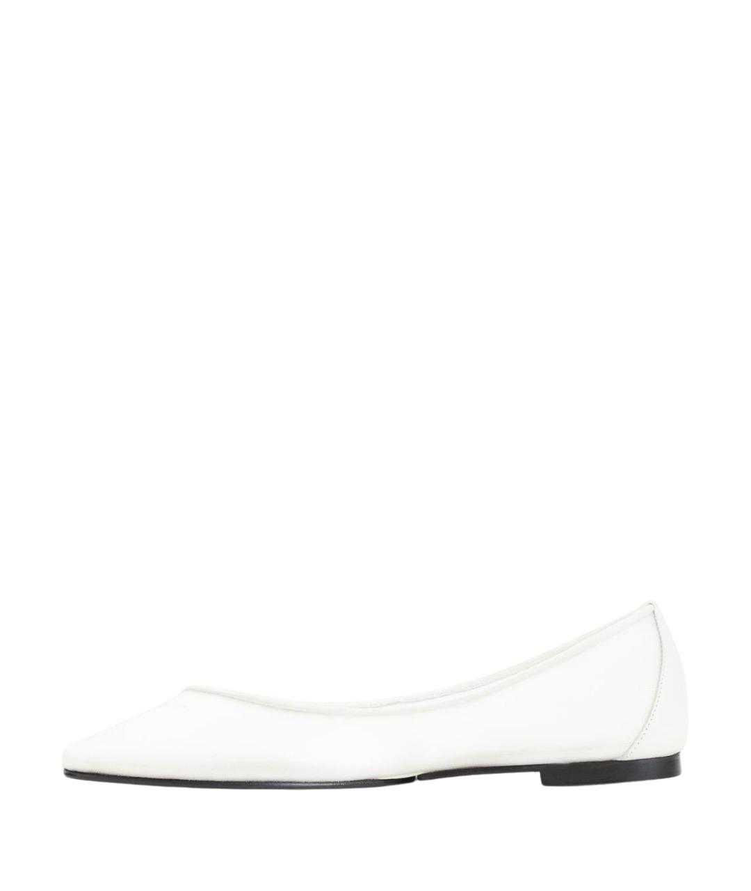 JACQUEMUS Белые кожаные балетки, фото 2