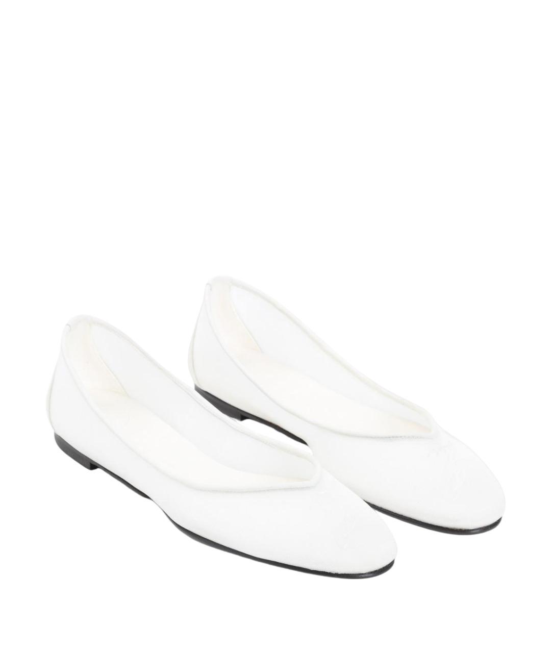 JACQUEMUS Белые кожаные балетки, фото 3