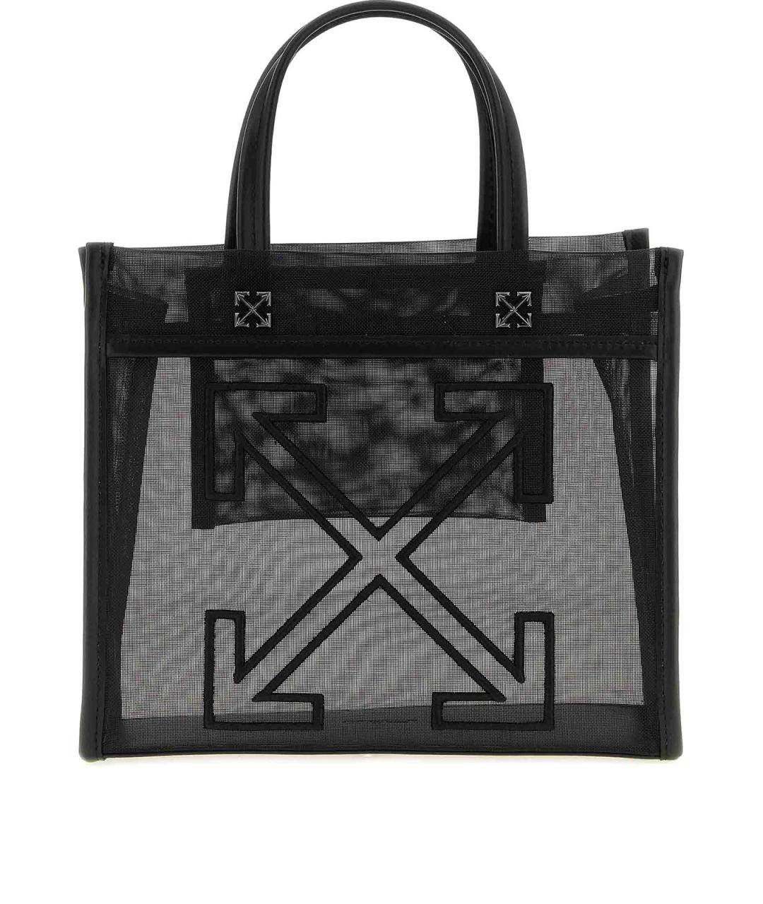 OFF-WHITE Черная синтетическая сумка тоут, фото 1