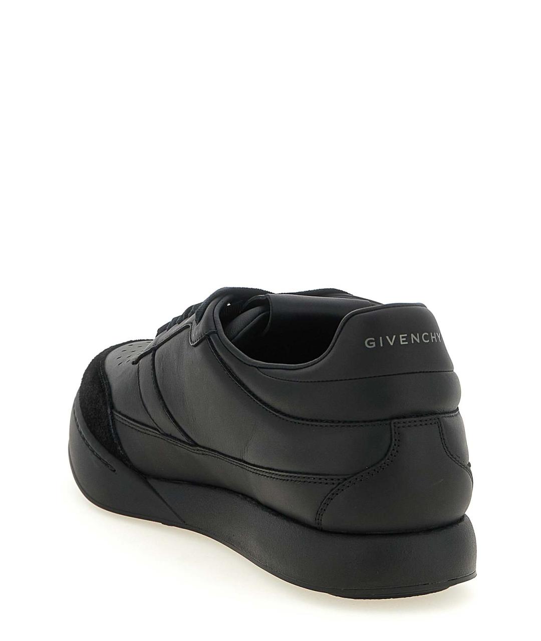 GIVENCHY Черные кожаные низкие кроссовки / кеды, фото 3