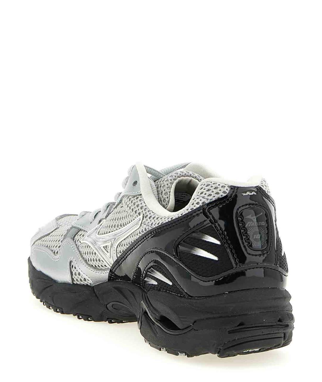 MIZUNO Серебряные кожаные низкие кроссовки / кеды, фото 3
