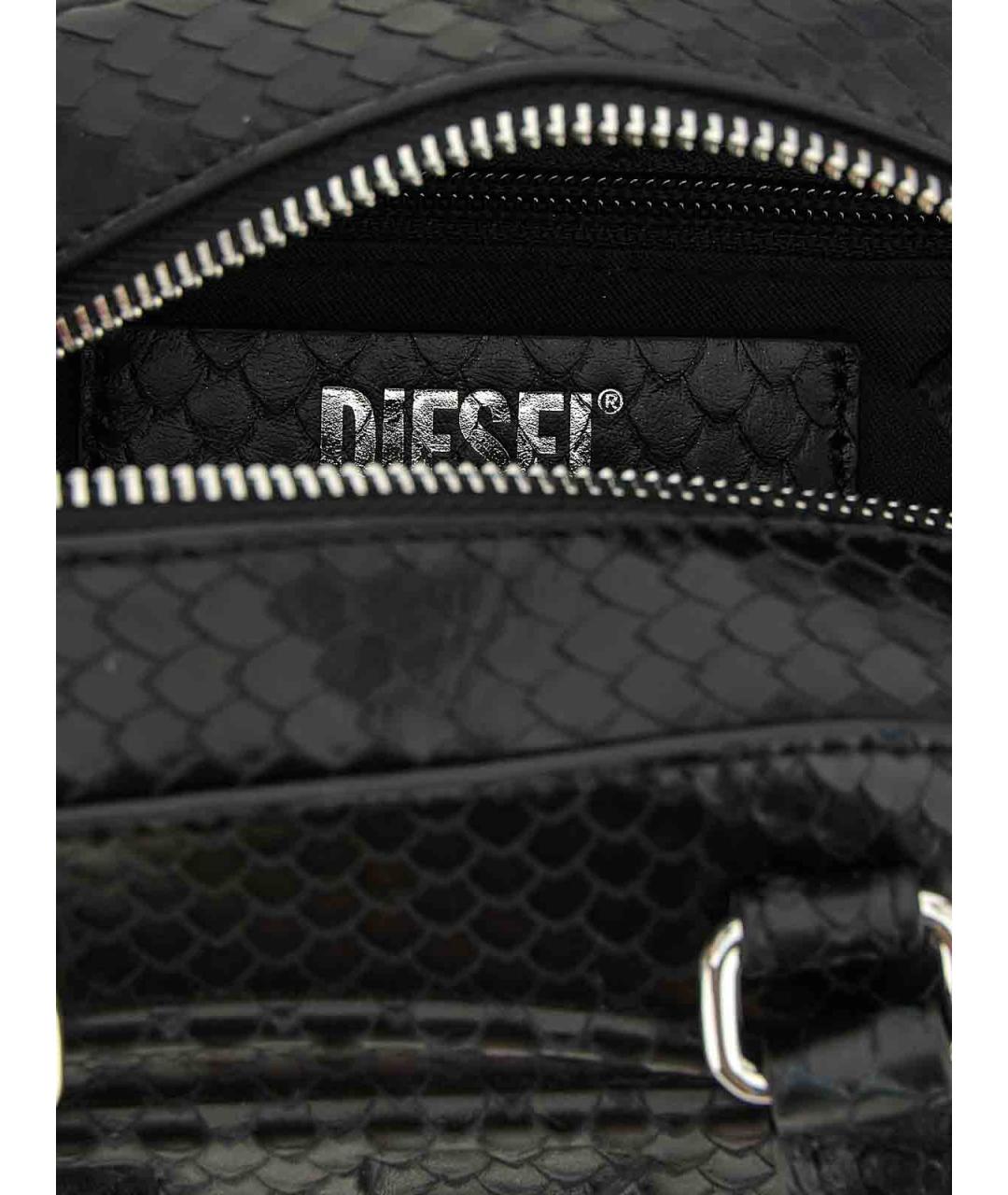 DIESEL Черная кожаная сумка тоут, фото 4